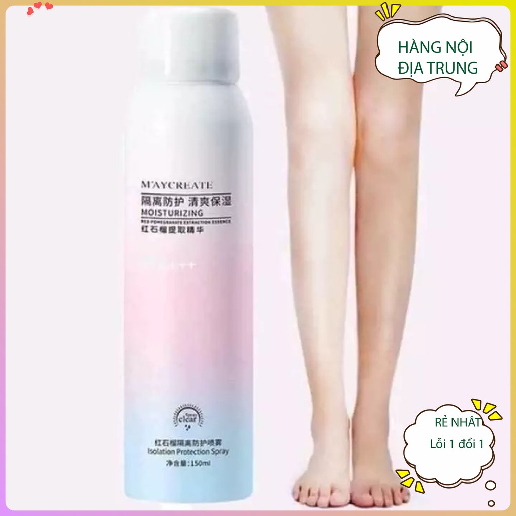 Xịt chống nắng trắng da Maycreate 150ml