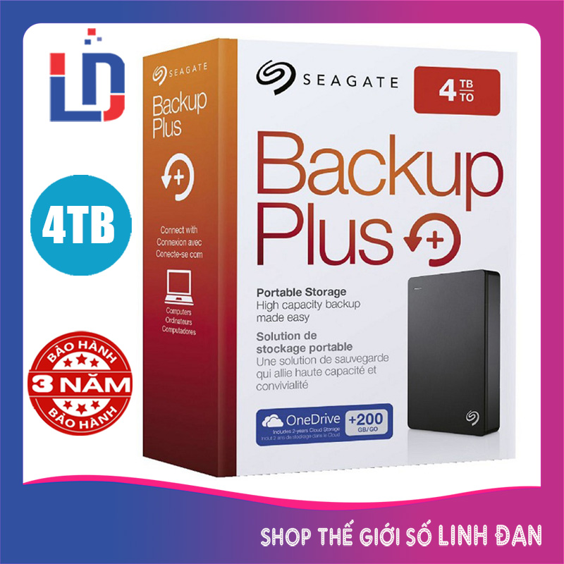 Ổ cứng di động Seagate backup plus 4TB 2TB 1TB - Seagate TH