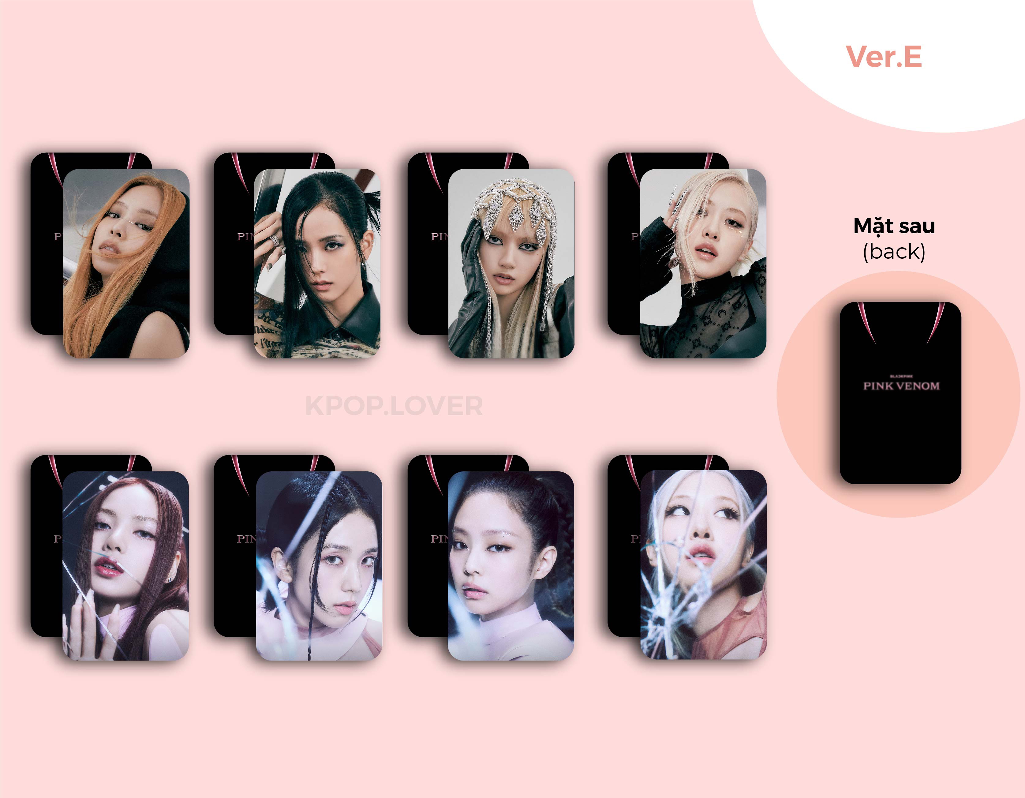 SET 8 CARD BO GÓC PINK VENOM + BORN PINK - blackpink