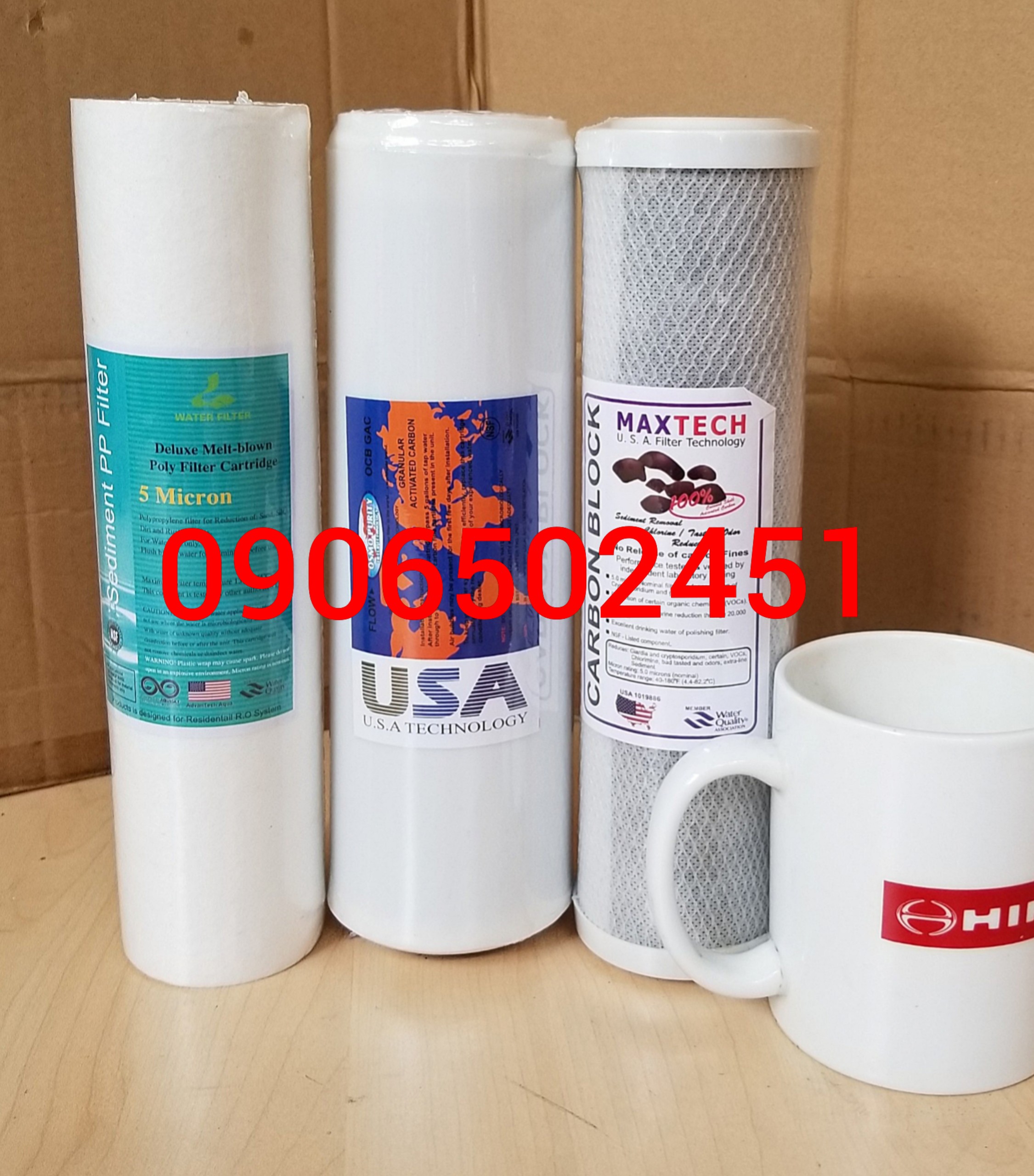 [HCM]Bộ ba lõi lọc nước 1 2 3 ly lọc 10 inch dùng cho máy ro và bộ lọc sinh hoạt gia đình