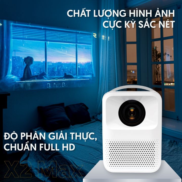 Máy Chiếu Cho Điện Thoại, Máy Chiếu Project Mini, Máy Chiếu Mini, Máy Chiếu Không Cần Màn Chất Lượng Cao, Máy Chiếu KooGold Kết Nối Wifi, Âm Thanh Chân Thực, Hình Ảnh Sắc Nét, Độ Phân Giải Cao, Ảnh To Và Rộng - Bảo Hành 1 Đổi 1