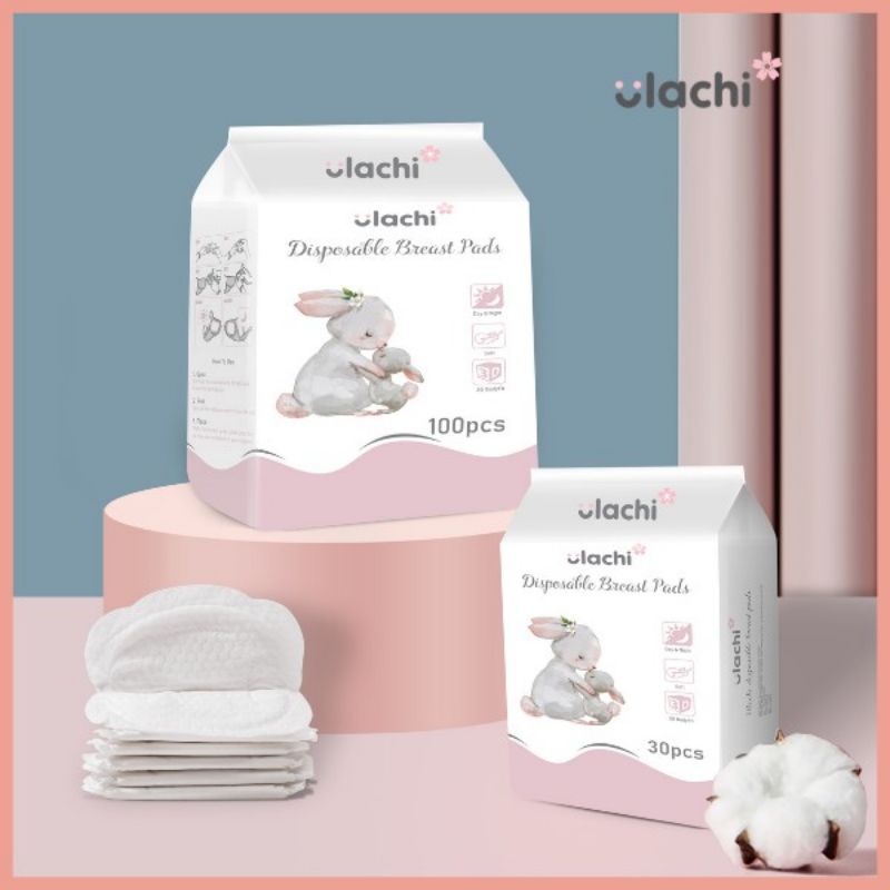 Bịch 100 Miếng Lót Thấm Sữa Dùng 1 Lần Ulachi Siêu Thấm