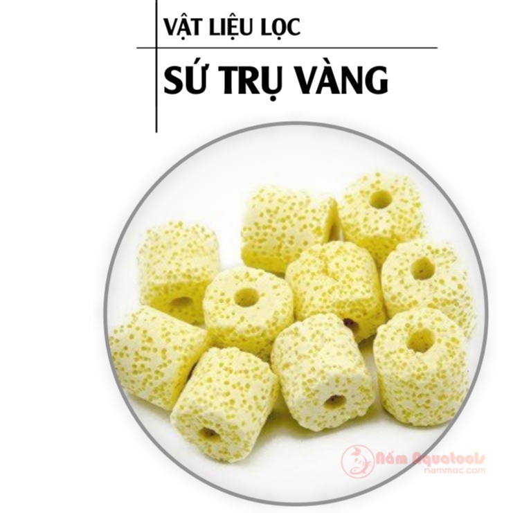 Sứ trụ vàng | sứ lỗ vàng - vật liệu lọc nước cho bể cá thuỷ sinh