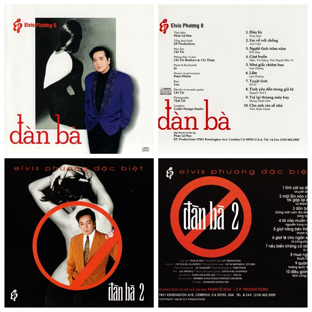 Bộ 2 đĩa cd elvis phương đặc biệt - đàn bà 1 và 2