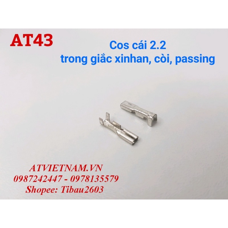 Cos cái 2.2 trong jack xinhan, jack còi, passing - AT43 ( 1 bịch/50 cái)