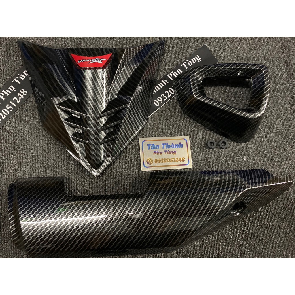 Combo Mặt nạ+ Bộ Ốp Pô Winner X Carbon