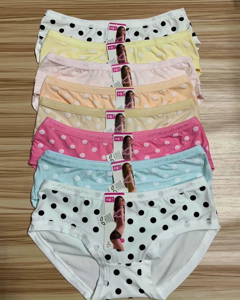 Combo 09 quần lót nữ chấm bi