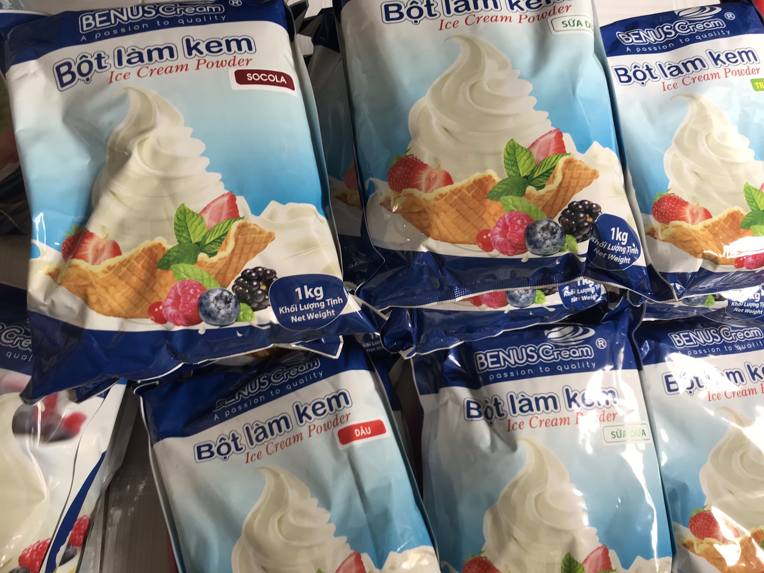 Bột làm kem tươi BenusCream - Tuỳ chọn vị