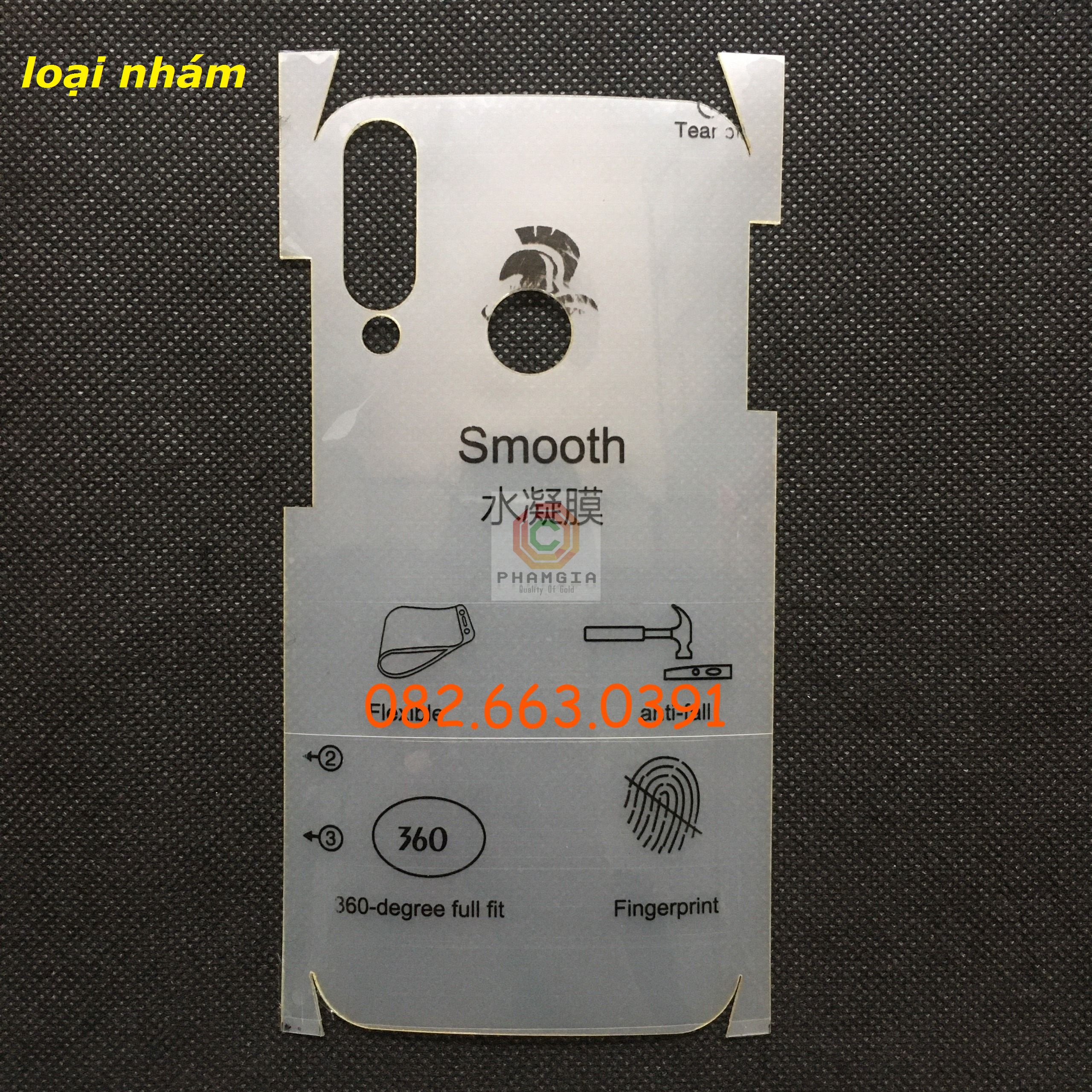 Dán ppf ốp lên mặt lưng vsmart joy 3 full viền (chống trầy xước va đập)