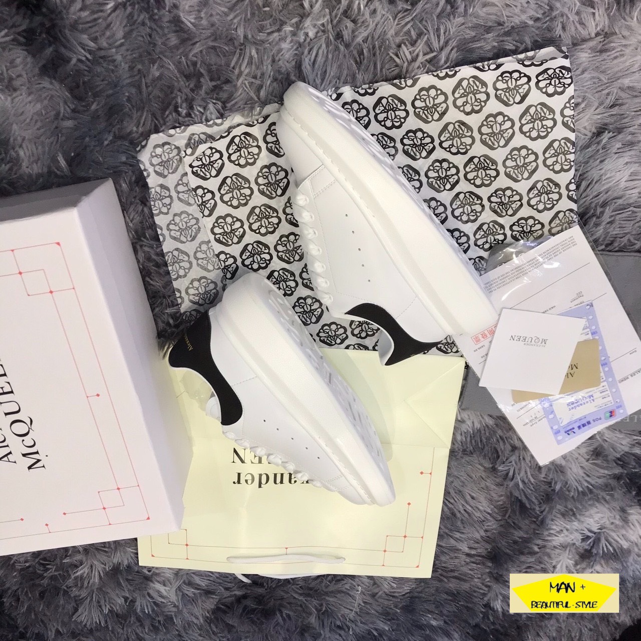 (HÀNG CỰC ĐẸP GIÁ SIÊU MỀM) Giày thể thao ALEXANDER MCQUEEN gót đen
