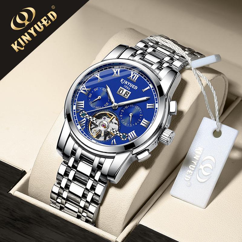 Đồng hồ Cơ Nam KINYUED - Dây Thép Đúc Đặt - Máy Automatic cao cấp