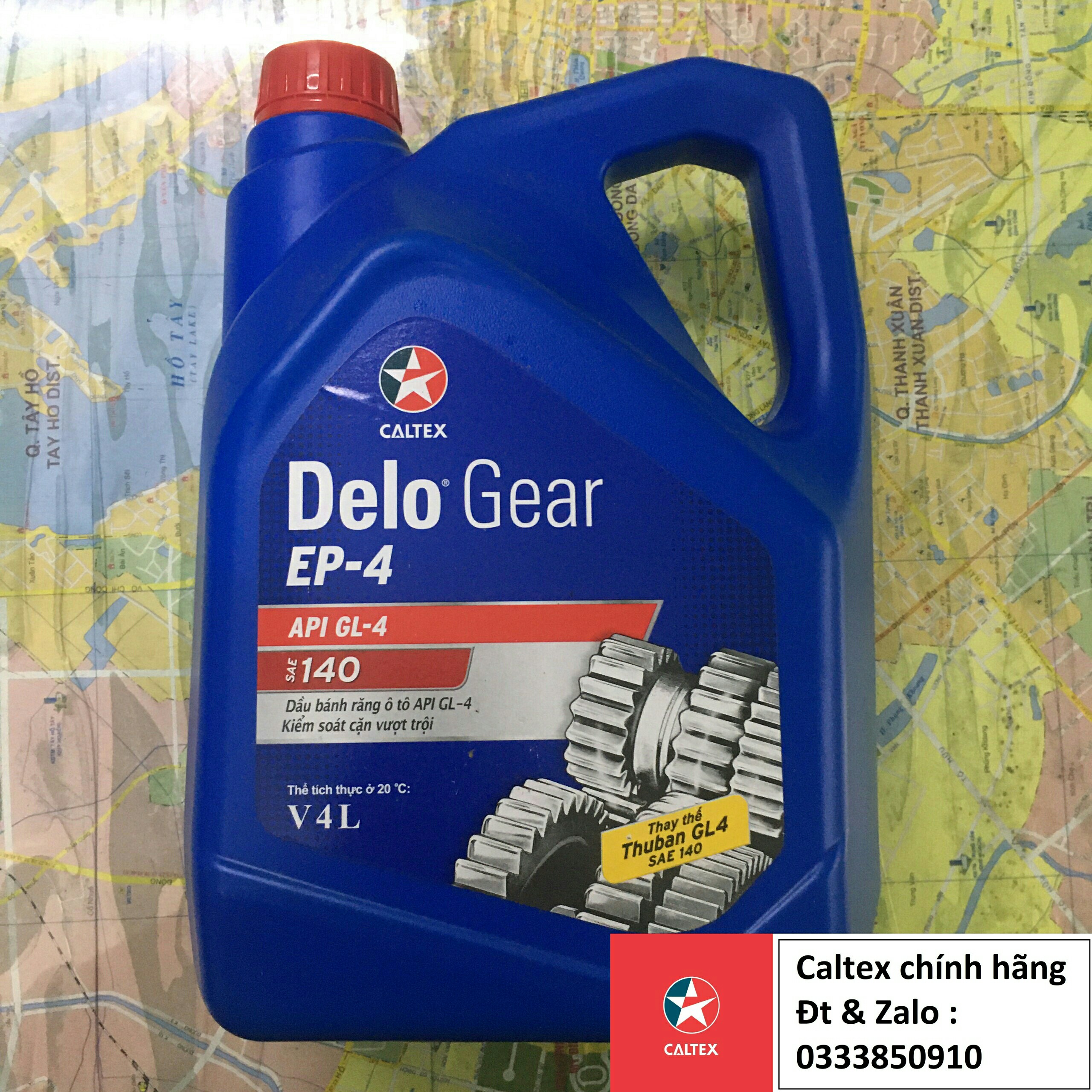Dầu nhớt hộp số ô tô cao cấp Delo Gear EP-4 SAE 90 140  4L