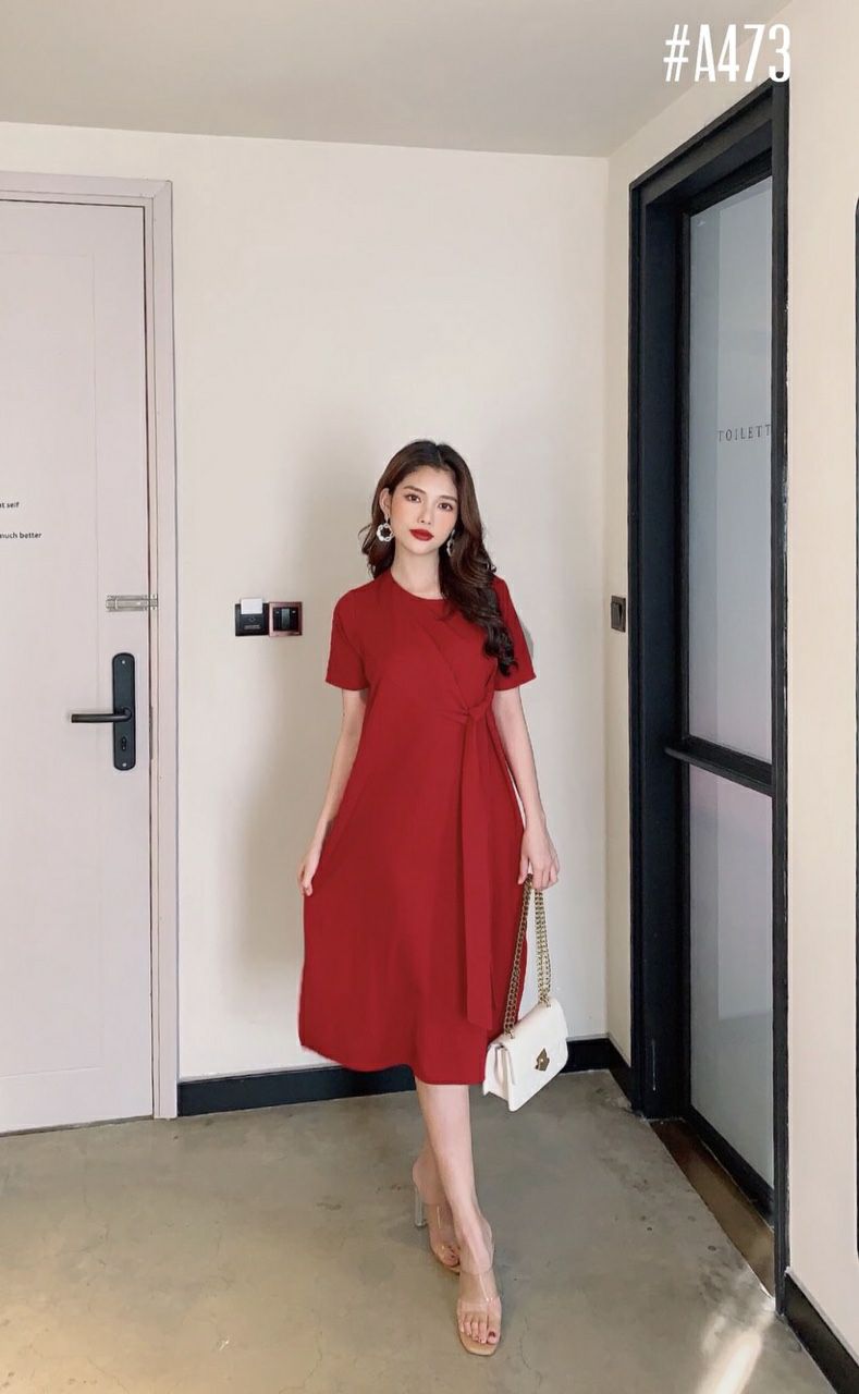 Đầm xuônh xoắn eo eo eo 😍😍😍😍 Cực xinh lên form siêu thoải mái