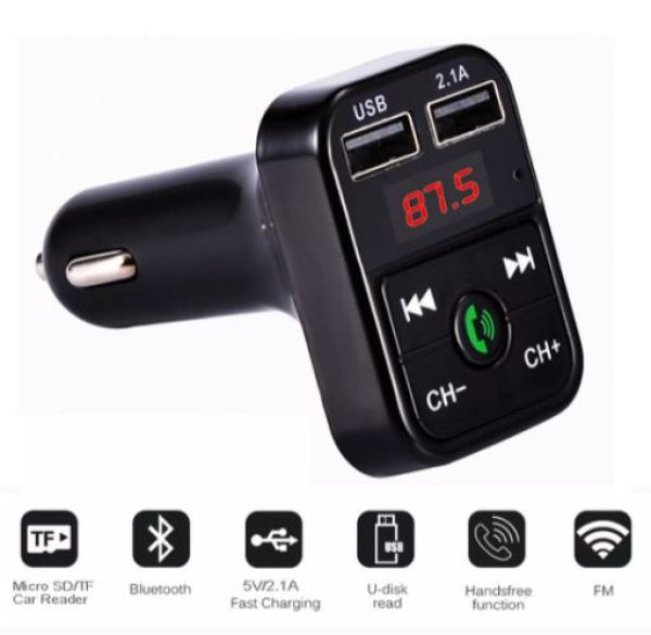 Tẩu sạc ô tô kiêm nghe nhạc MP3, kết nối điện thoại qua bluetooth, kết nối dàn âm thanh trên xe qua sóng FM- Tẩu sạc 2.1A