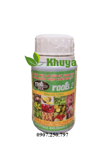Phân bón lá Roots 2 - 100ml Kích thích ra rễ và Dưỡng rễ chính hiệu Mỹ