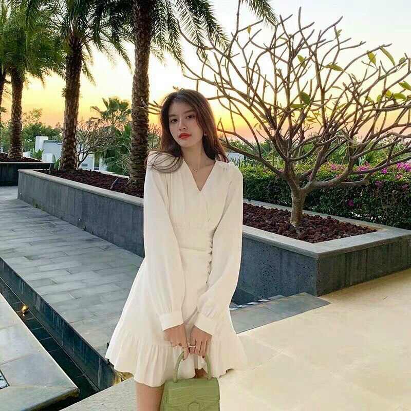 ( SIÊU KHUYẾN MÃI) ĐẦM KATE ĐUÔI CÁ CỔ ĐẮP TAY DÀI SIÊU XINH