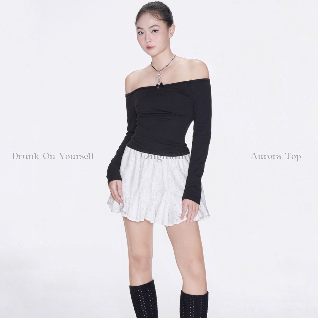 ORIGINALITY-ÁO THUN DÀI TAY TRỄ VAI-AURORA TOP