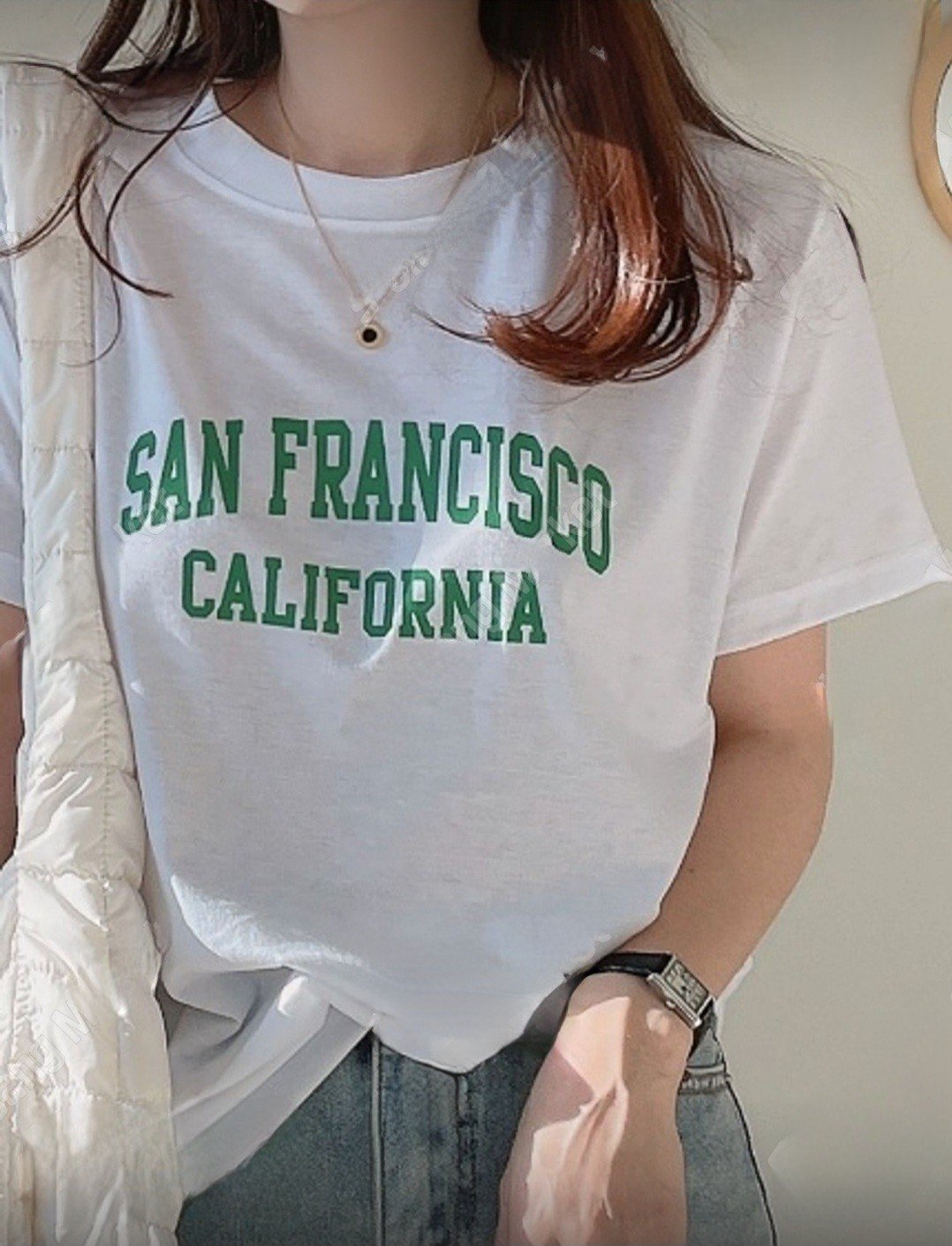 [ogniM Seoul] Áo phông San Francisco mềm mại phong cách Hàn Quốc (Made in Korea)