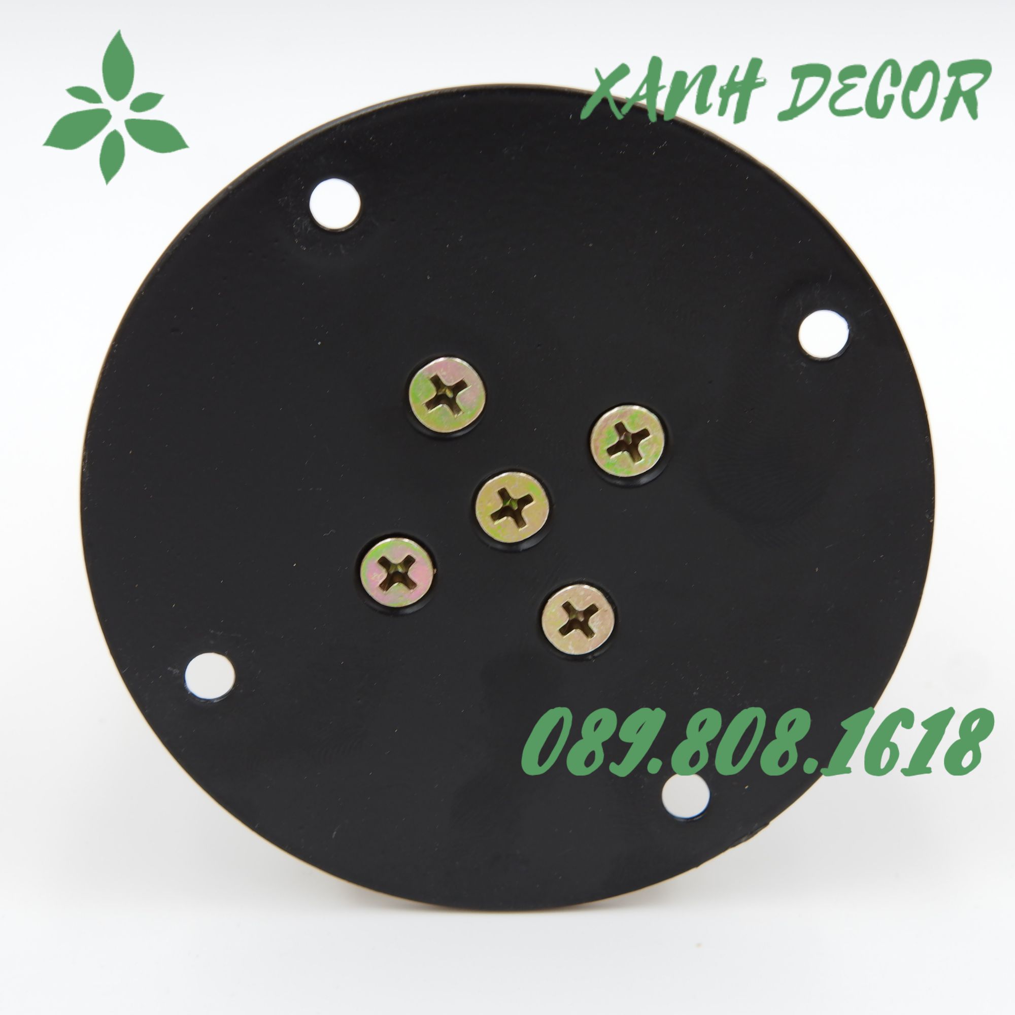 Pad sắt tròn (Mặt bích tròn ) sơn tĩnh điện 9cm dùng cho chân SOFA