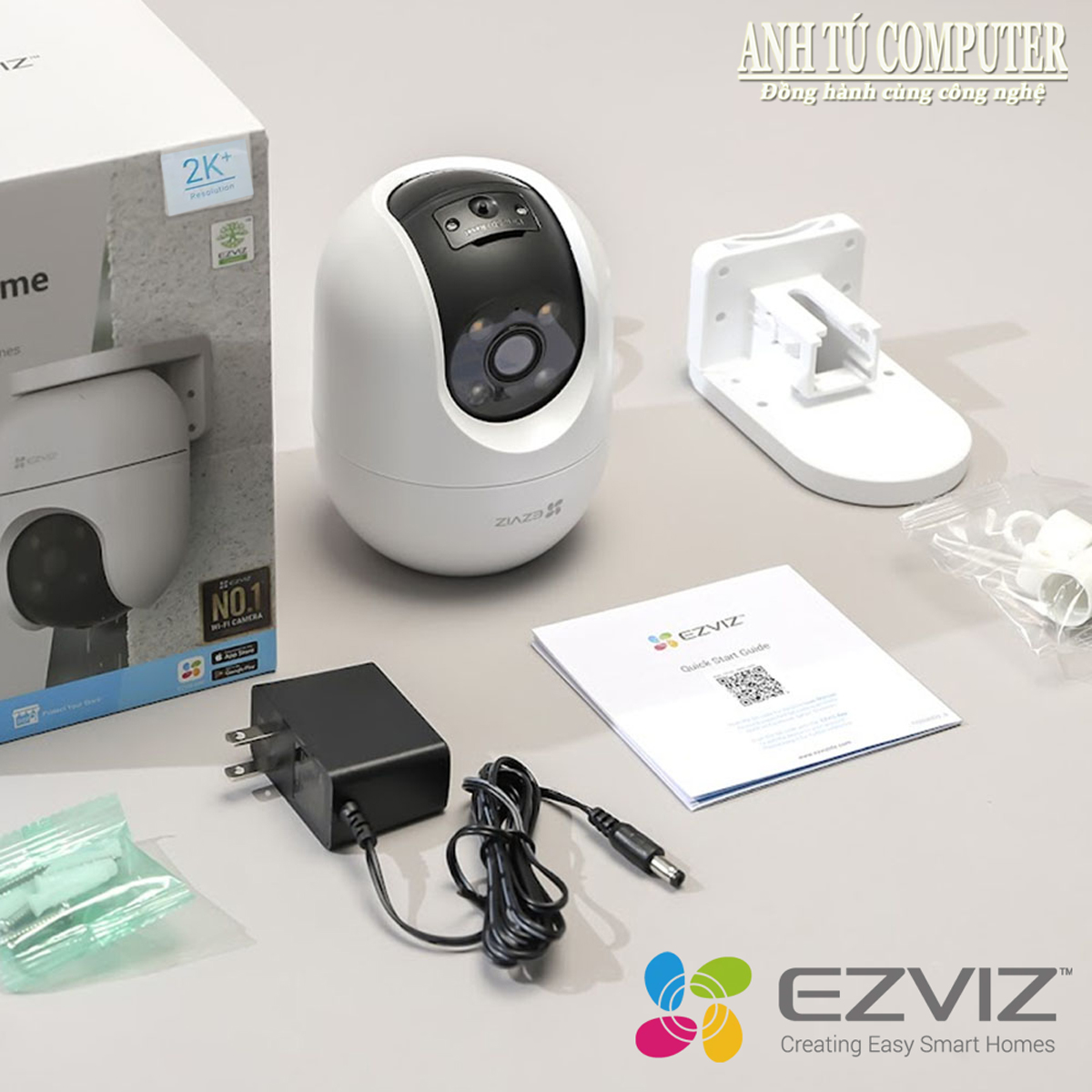 Camera WiFi EZVIZ C8C 2K+ 4MP, quay quét thông minh