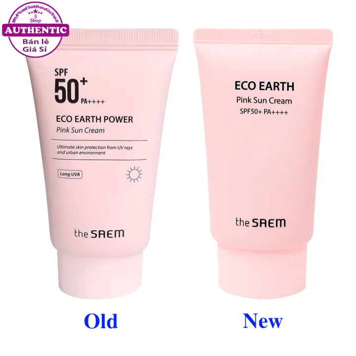 KEM CHỐNG NẮNG THE SAEM ECO EARTH POWER PINK SUN CREAM SPF50+ | Lazada.vn