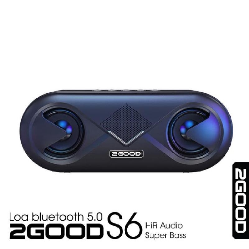 Loa Bluetooth 5.0 2Good S6 ( Thời lượng pin trâu, công suất lớn, đèn Led nháy theo nhạc, bảo hành 12 tháng)