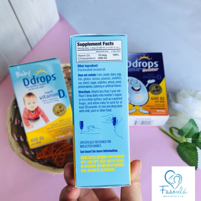 [HCM]Baby Ddrops Vitamin D3 90 Giọt Của Mỹ