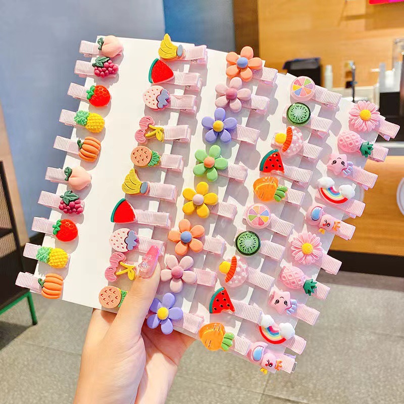 Set 20 Kẹp Tóc Nơ mỏ vịt Xinh Xắn Cho Bé Gái