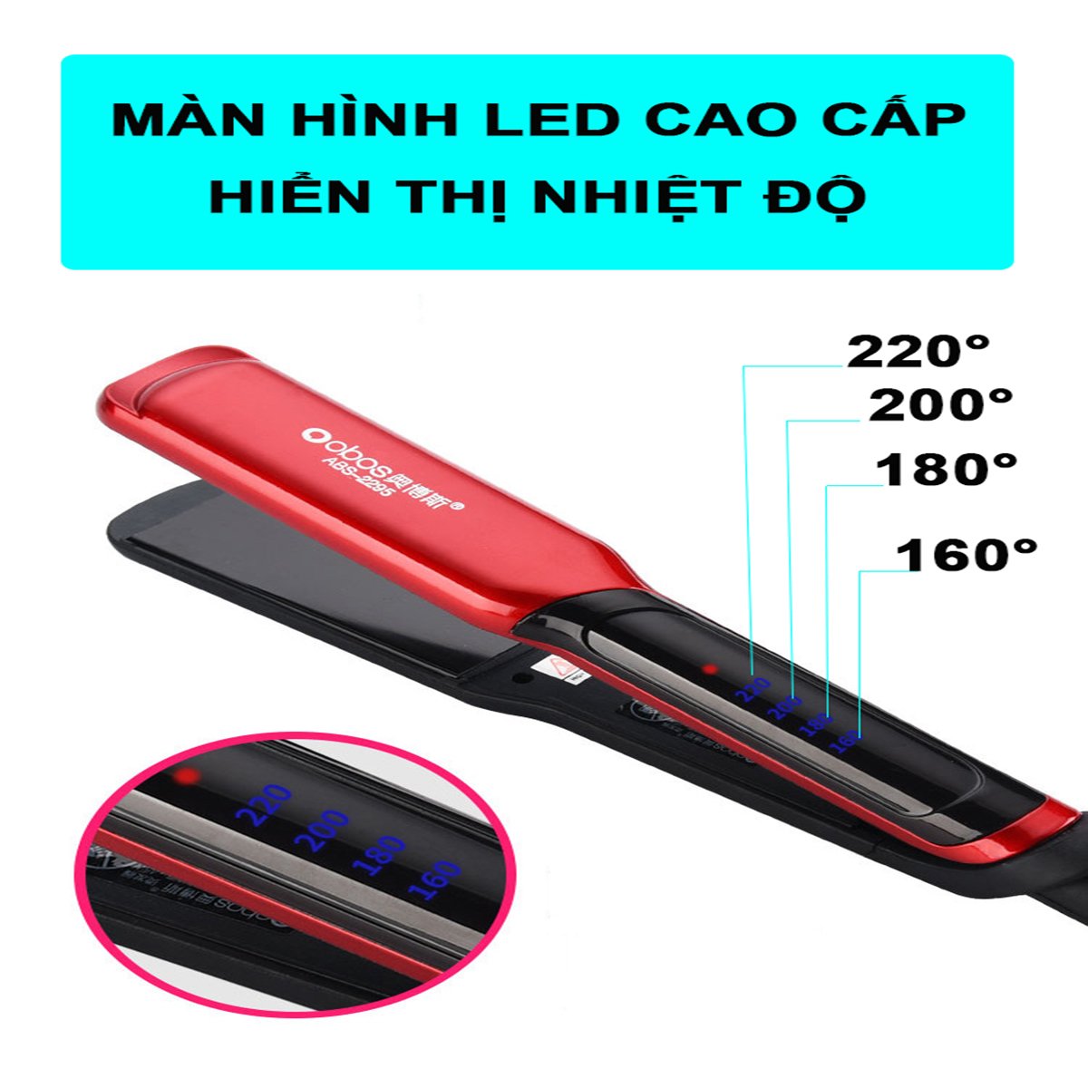 Máy uốn tóc, máy duỗi tóc, máy ép tóc  4 mức nhiệt  cao cấp- MDT