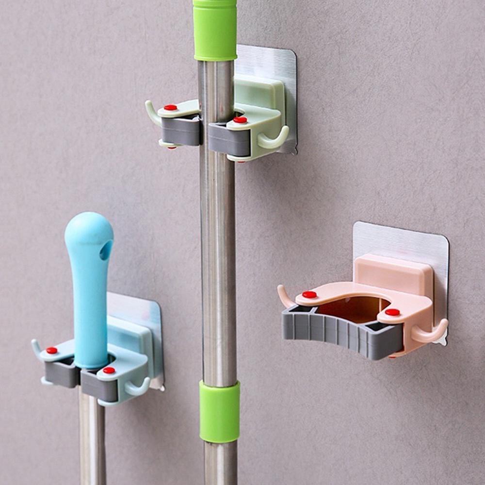 Móc Treo Chổi, Móc Treo Cây Lau Nhà kèm 2 móc treo đồ, Miếng Dán Móc Treo Ô, Móc Treo Đồ Đa Năng Gắn Tường Chắc Chắn Siêu Thần Thánh, Móc Dính Tường Treo Cây Chổi Lau Nhà Chịu Lực 5kg , Thông Minh Tiện Lợi