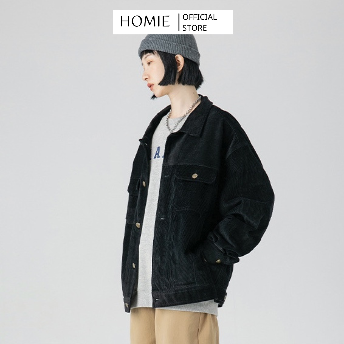 Áo Khoác Jacket Nhung Tăm Dáng Hàn Quốc