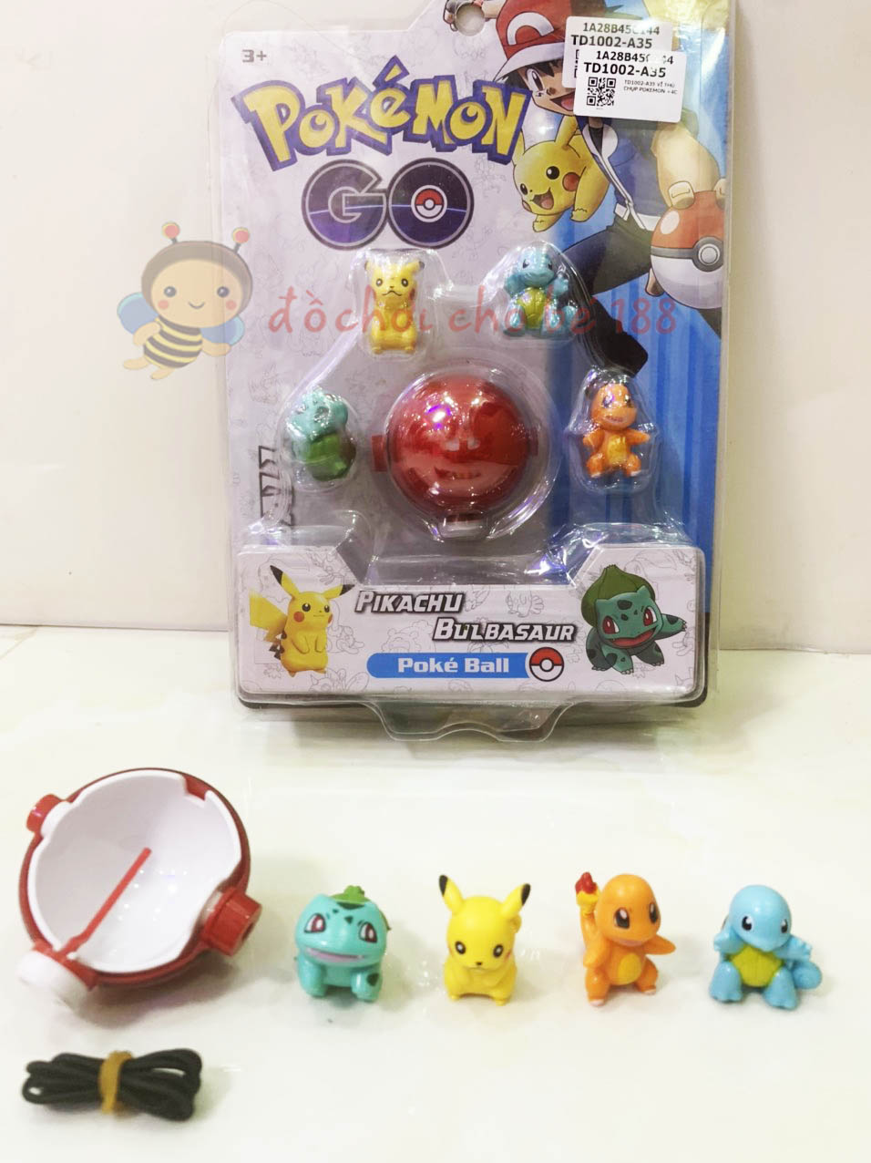 Bộ 4 quả cầu Pokemon và mô hình đồ chơi Pokemon vui nhộn xinh xắn