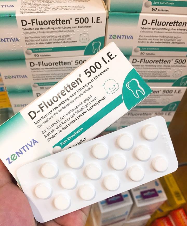 Vitamin D fluoretten 500 i.e (D Đức), 90 viên