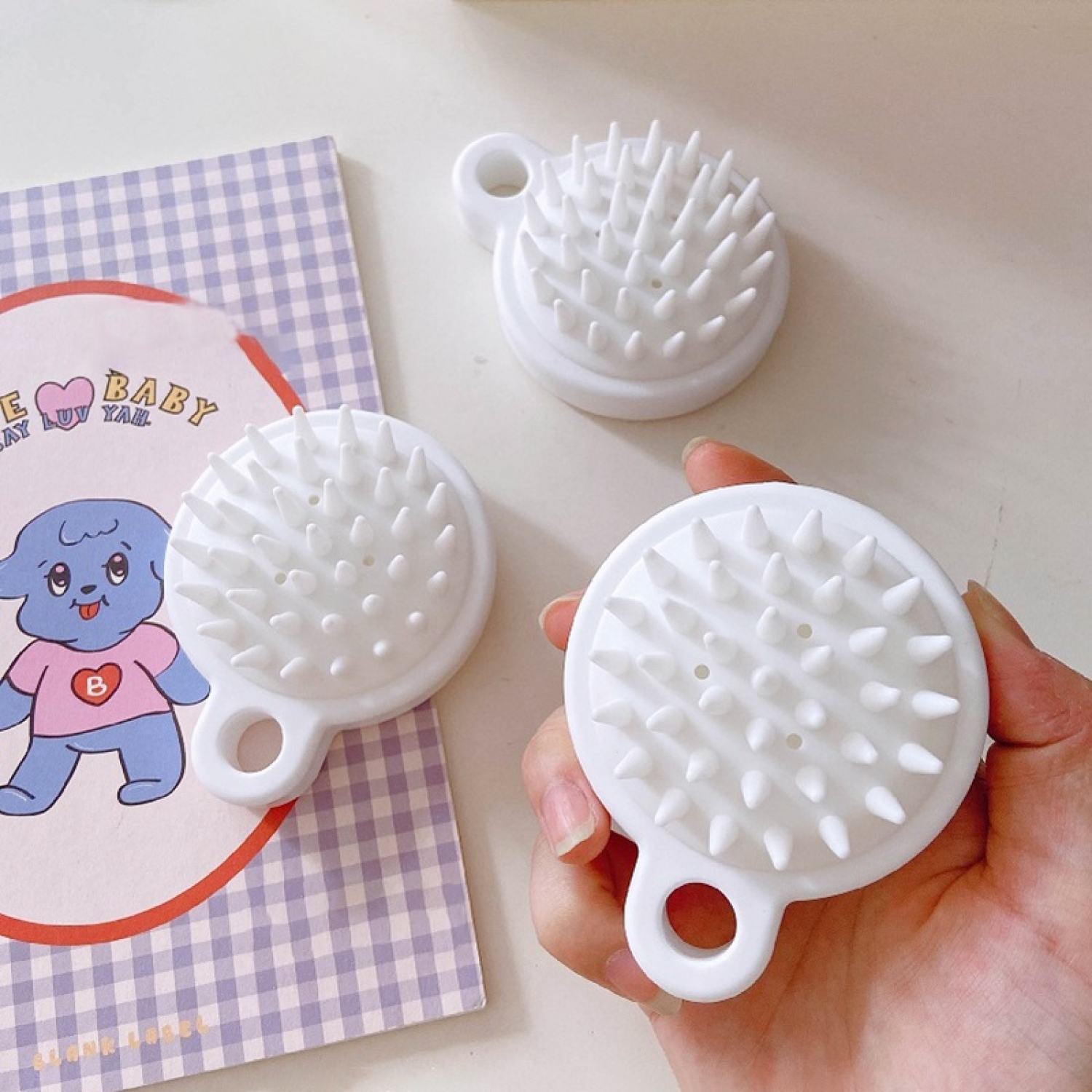 Lược gội đầu silicon mát xa da đầu , kích thích mọc tóc