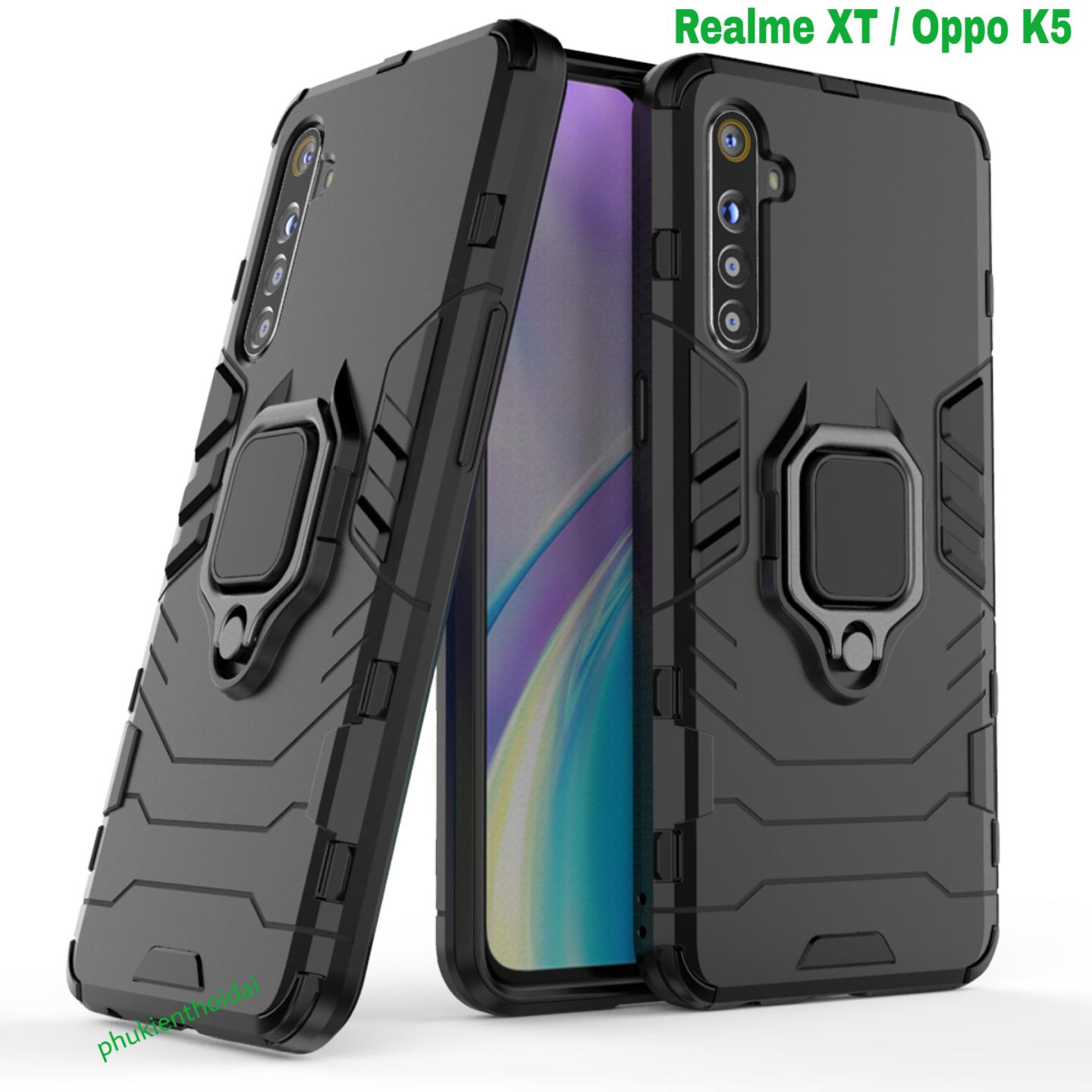 Ốp lưng Oppo Realme XT / Oppo K5 / Realme X2 chống sốc Iron Man Iring chống sốc giá đỡ xem phim cao cấp siêu bền