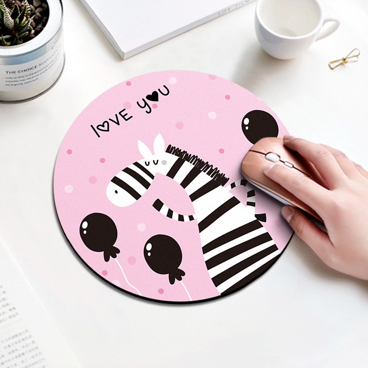 Bộ sưu tập Miếng lót chuột mousedpad cao su siêu nhạy họa tiết dễ thương (Hình tròn 20cm)