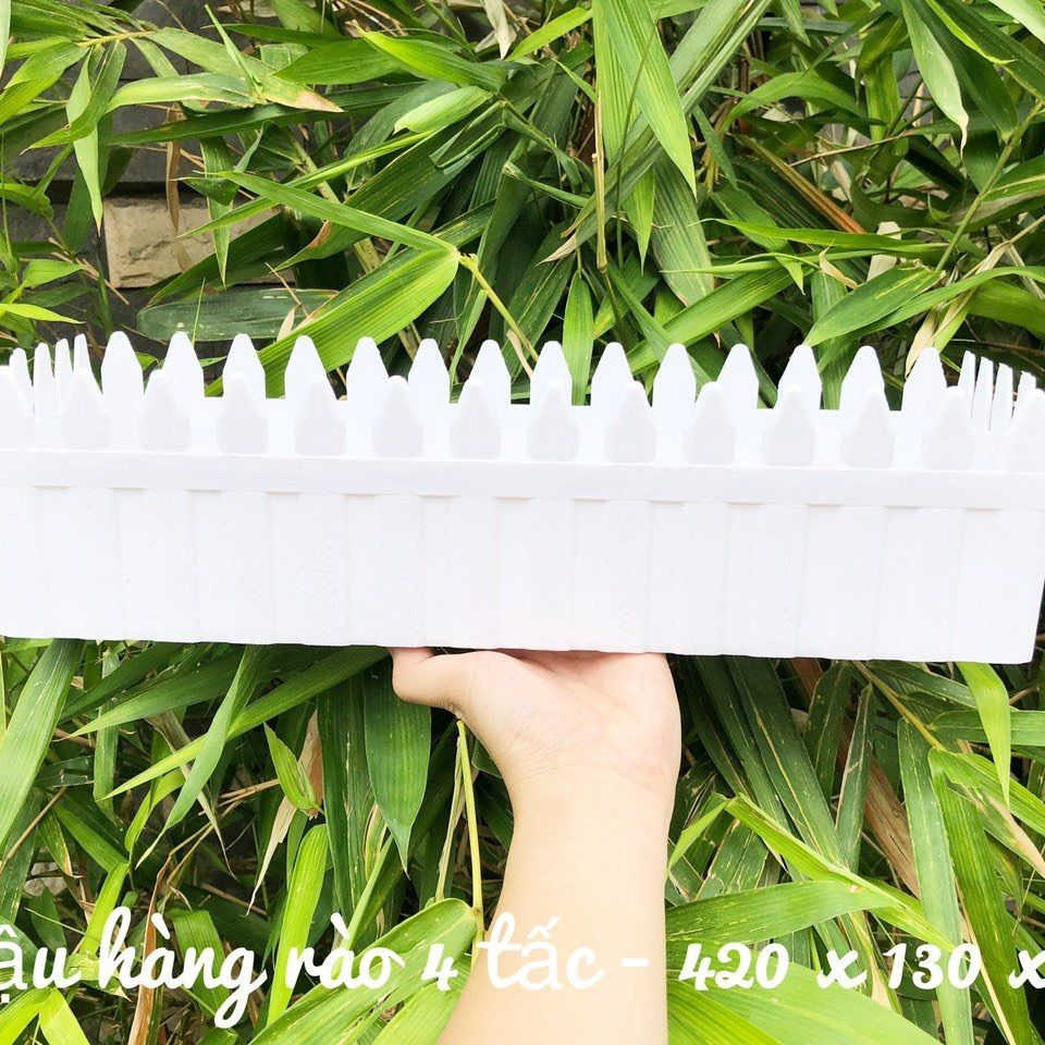 Chậu nhựa hàng rào dài 42cm combo 2 cái