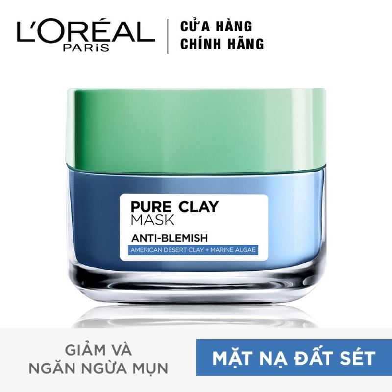Mặt nạ đất sét ngăn ngừa và giảm mụn LOreal Paris Pure Clay Mask Anti-Blemish 50g