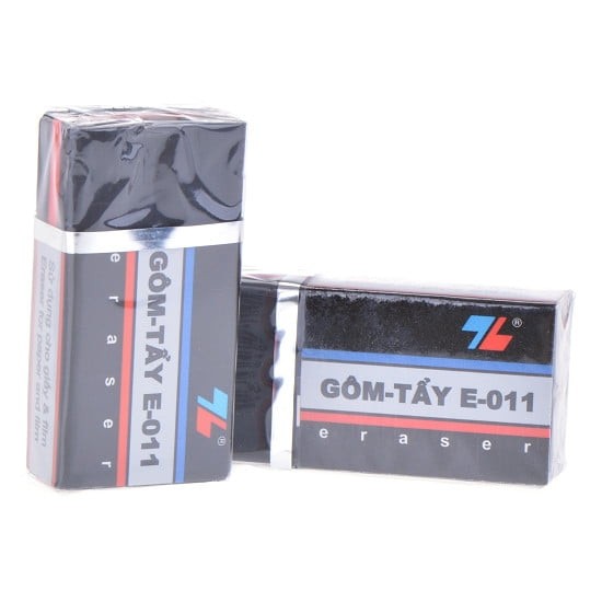 Gôm- Tẩy  Đen E-011 - Combo 6 cục