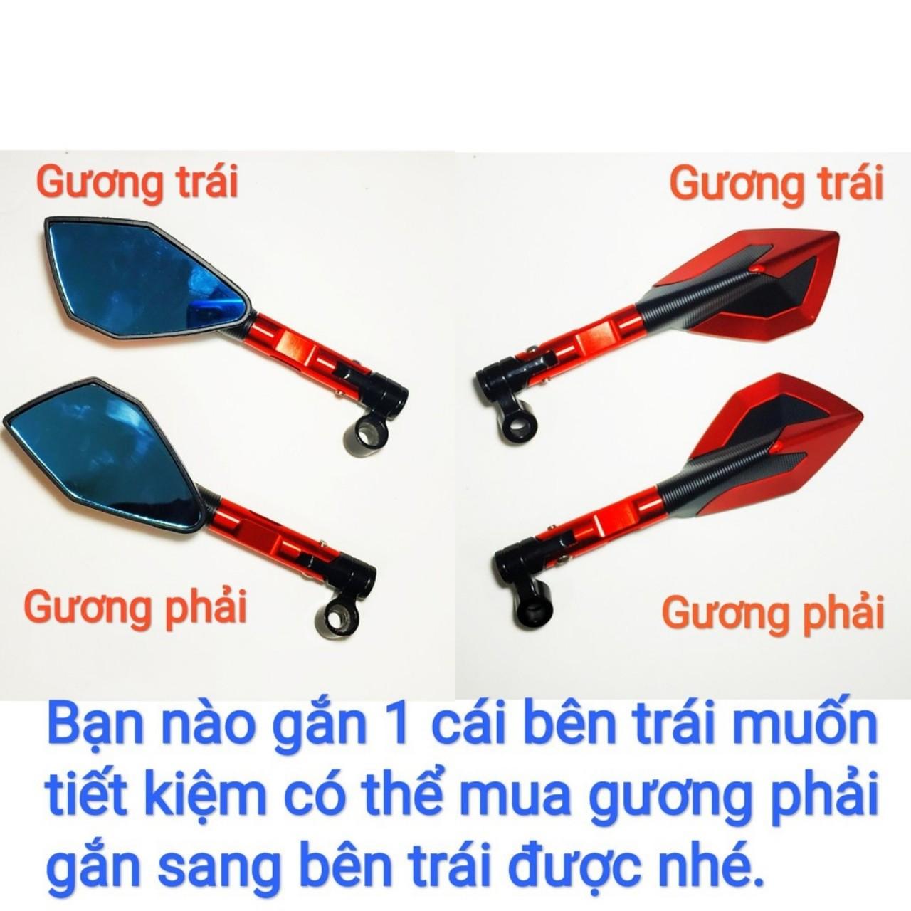 Gương 5 cạnh Rizoma Ninja Nhôm CNC