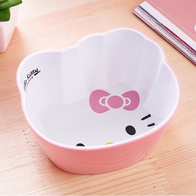Bát đĩa nhựa hình Hello Kitty