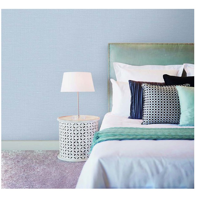 Cuộn 10m giấy dán tường xanh dương nhạt khổ rộng 45cm