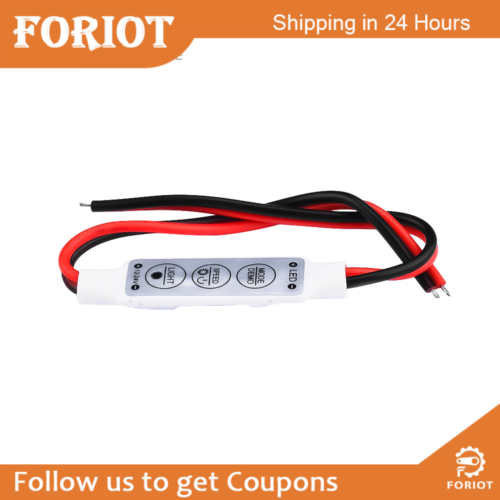 Foriot Mini 12V LED Lamp with Dimming Controller and On Off Switch 3528 5050