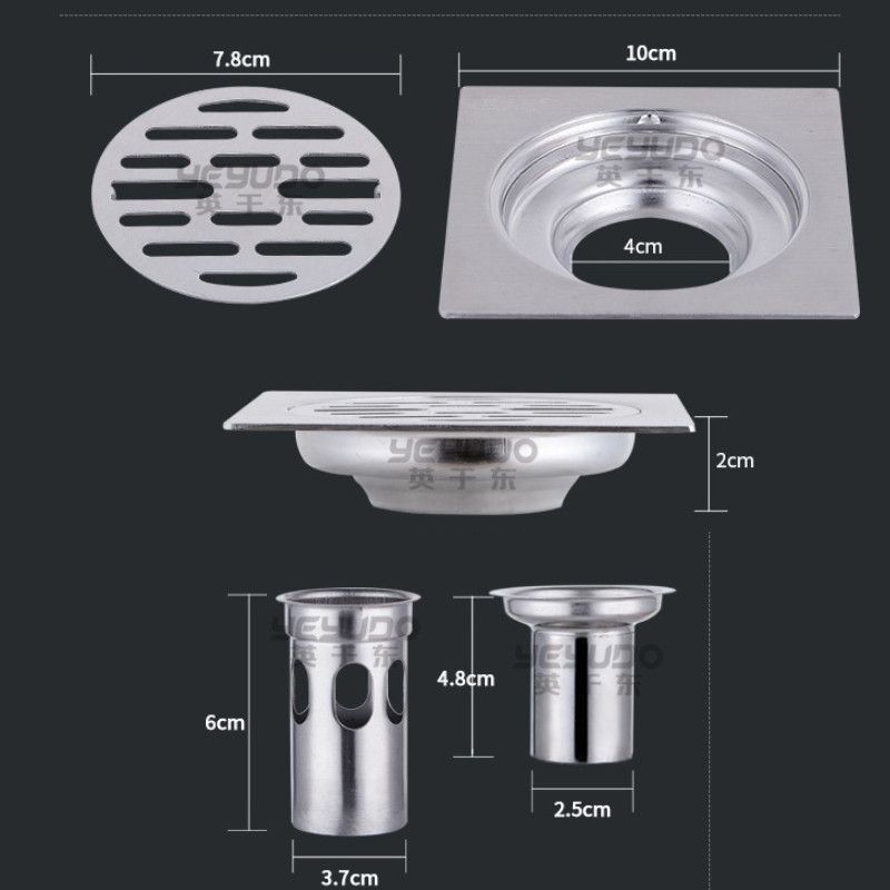 Phễu Thoát Sàn Ngăn Mùi Inox 304 Cao Cấp