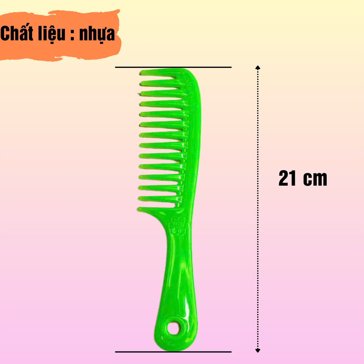 Set 2 Lược răng thưa - lược xù chải tóc xoăn Vĩnh Phước