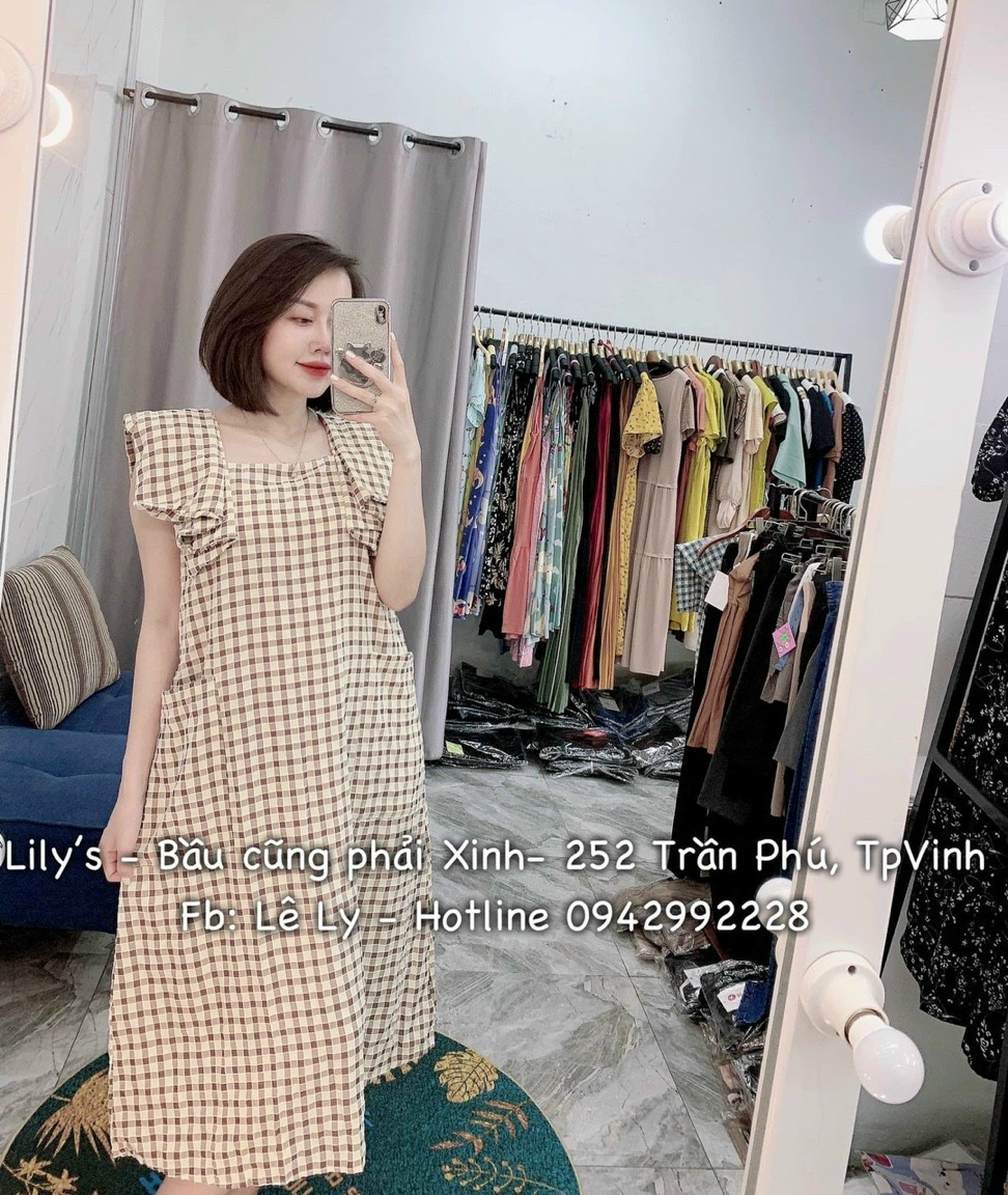 Đầm bầu đẹp giá rẻ - váy bầu thiết kế kiểu dáng thời trang mặc nhà - công sở hoặc đi chơi