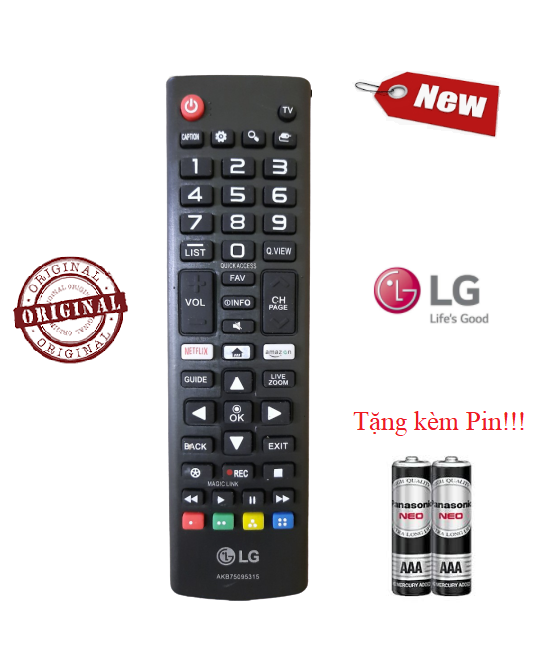 Điều khiển tivi LG AKB75095315- Hàng mới chính hãng LG 100% Tặng kèm Pin