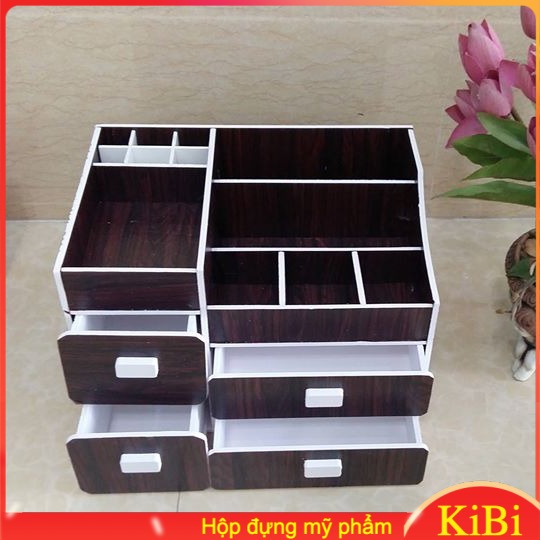 Tủ mỹ phẩm 4 ngăn kéo màu vân gỗ