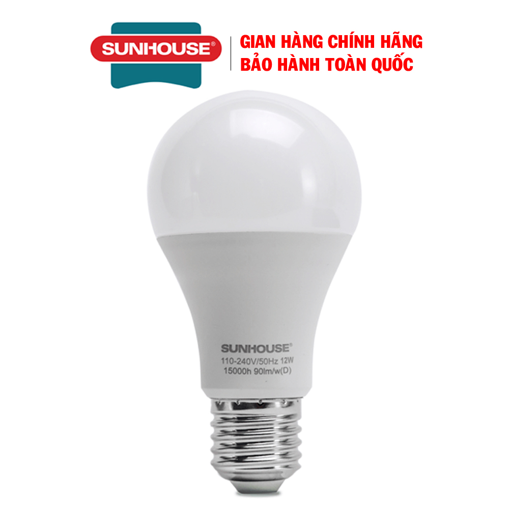 Bóng đèn led thân nhôm sunhouse she-leda60al-a12w - bóng led siêu sáng