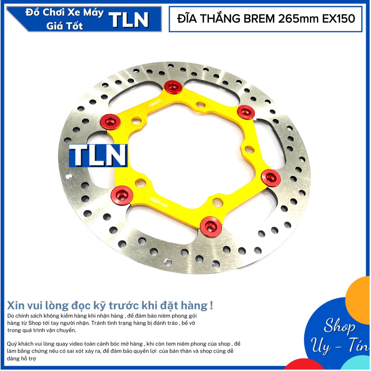 [HCM]ĐĨA THẮNG OVER SIZE 265mm CHO EXCITER 150